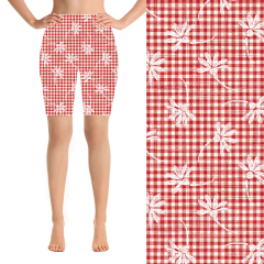 Dandelion with a pink lattice biker short