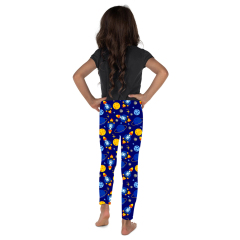 Rocket to the moon with dark blue Kids Leggings