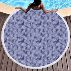 Dreamy purple texture round beach towel