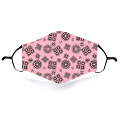 Pink background pattern mask