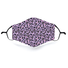 Leopard print on purple background mask