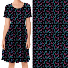 Black bottom butterfly T-Shirt Dress