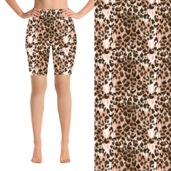 leopard print bike short