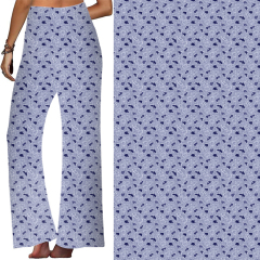 Small pattern on light blue background lounge pant