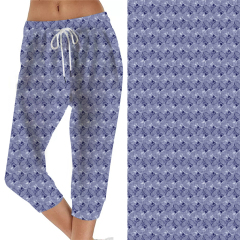 Little star with a light blue background capri jogger