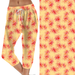 Cotton candy with yellow bottom capri jogger