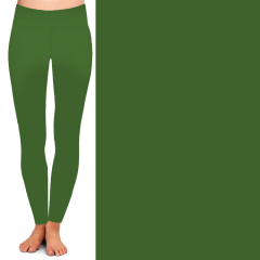 Green Soild leggings