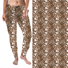 Leopard print on yellow background full jogger