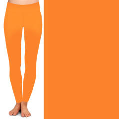 Orange-yellow soild leggings