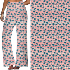 Coconut palms with pink latticework lounge pant