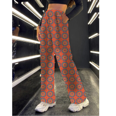 Orange-kaleidoscope-lounge pant