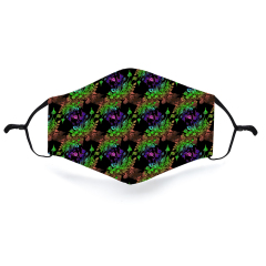 Fluorescent green printed mask
