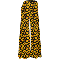 Black sunflower print-lounge pant