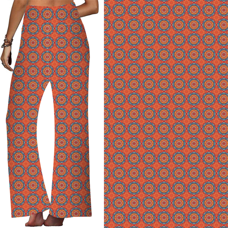 Orange-kaleidoscope-lounge pant