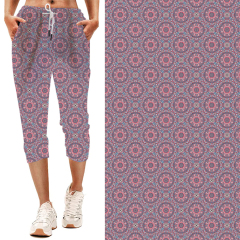 Pink-Kaleidoscope print-capri jogger