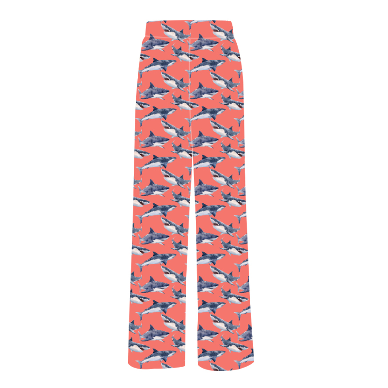 Pink-Shark printing-lounge pant