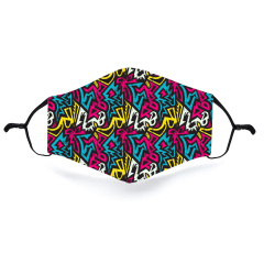 Color printed mask with irregular pattern