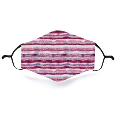 Red and pink striped gradient print mask