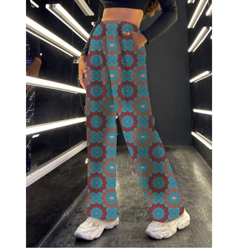 Multicolor kaleidoscope-lounge pants