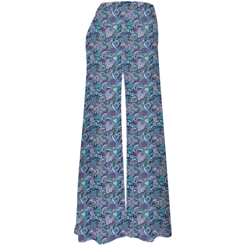 Blue-Petals printing-lounge pant