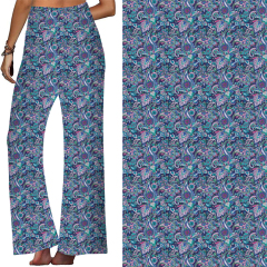 Blue-Petals printing-lounge pant