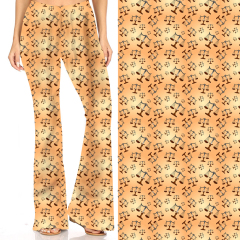 Yellow-Libra printing-flares pants