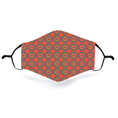 Orange printed mask