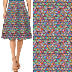Coloured triangular print skirt