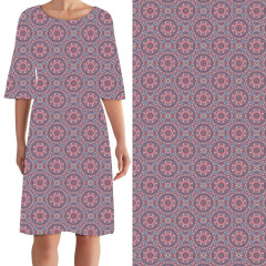 Pink wheel print Curie dress