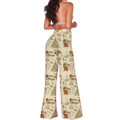 Santa Printing flares pants