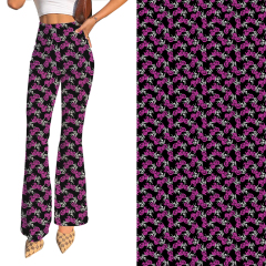 Purple petla printing -flares pants