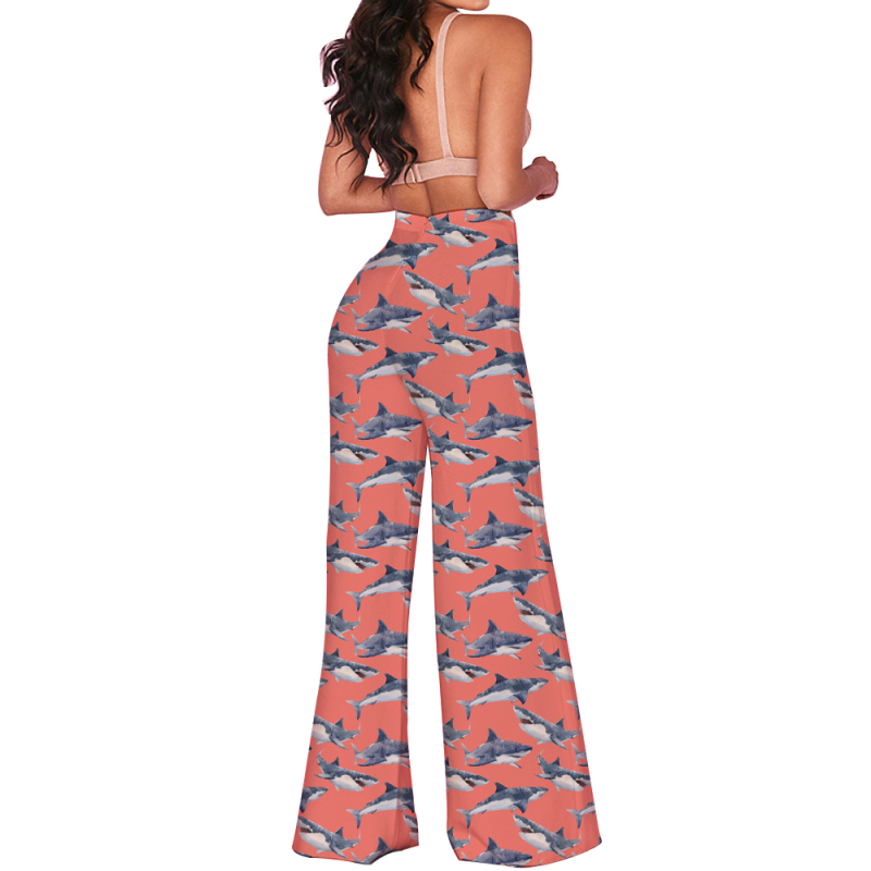 Pink shark printing -flares pant