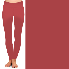 Rose red high waist leggings