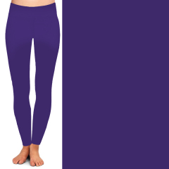 Bright purple high waist leggings