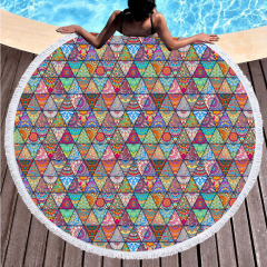 Triangular printing round towel