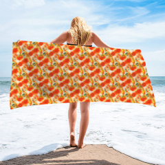 Orange cloour printing square towel
