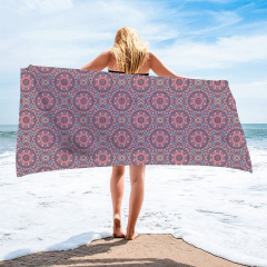 Pink printing square towel