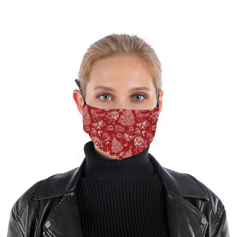 Christmas gift with red background Printing masks