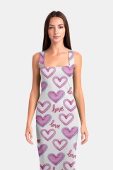 white and purple print package hip dress