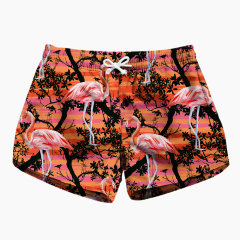 Women's Colorful Flamingo Print Summer Comfort Shorts