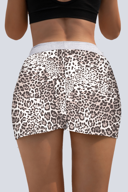 Women's High Waist Leopard print Comfortable Shorts