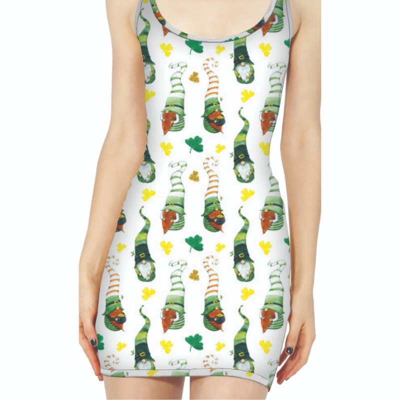 Ginkgo print vest dress