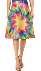 Coloured printed skirt