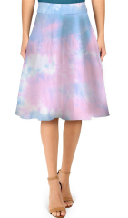 Pink and blue gradient printed skirts