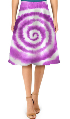 Purple swirl printed skirts