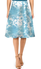 Sky blue printed skirts