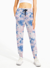 tie die full length joggers