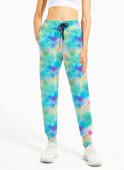 tie die full length joggers