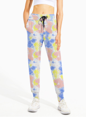 tie die full length joggers