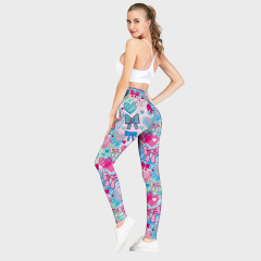 Colorful bows printed leggings